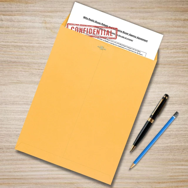 Alt view image 5 of 6 - 9 1/2 x 12 1/2 Clasp Envelopes - 100 Pack - Brown Kraft Catalog Envelopes Gummed Seal Closure 28lb Heavyweight Paper 9.5x12.5 inch Envelopes for Home, Office, Business, Legal or School