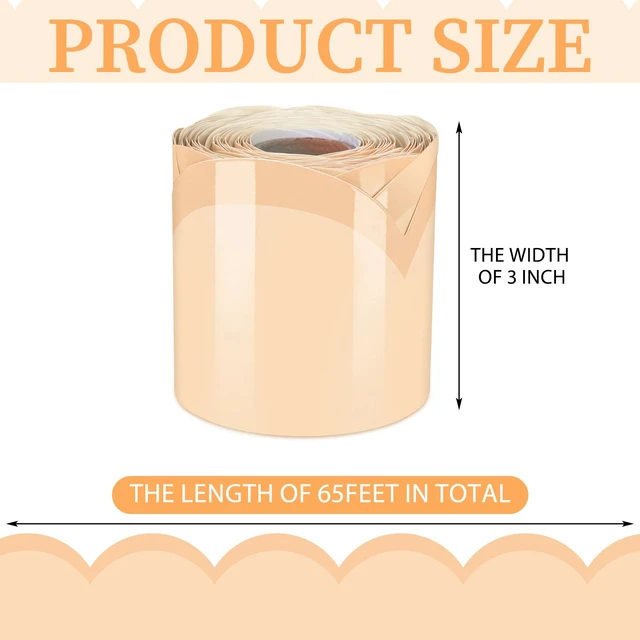 Alt view image 2 of 6 - 65 Ft Pastel Orange Bulletin Board Borders for Classroom Decor Contrasting Pastel Back to School Decoration, Scalloped Roll Border Trim for Classroom, Chalkboard, Wall, Office Decor