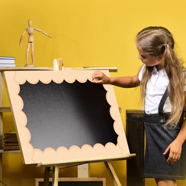 Alt view image 6 of 6 - 65 Ft Pastel Orange Bulletin Board Borders for Classroom Decor Contrasting Pastel Back to School Decoration, Scalloped Roll Border Trim for Classroom, Chalkboard, Wall, Office Decor