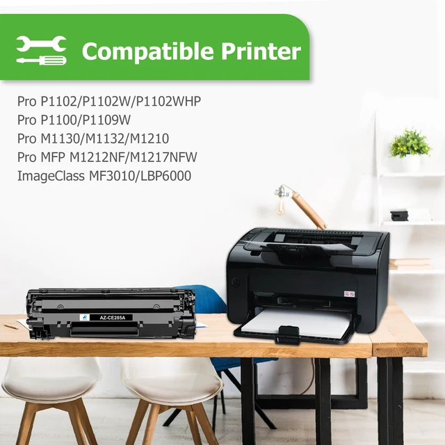 Alt view image 3 of 7 - CE285A 85A Black Toner Cartridge for HP LaserJet P1102w Ink 4 Pack Compatible for HP 85A LaserJet Pro P1102w MFP M1212nf 1102w P1100 M1217nfw M1132 M1130 M1212nf P1109w M1210 Printer