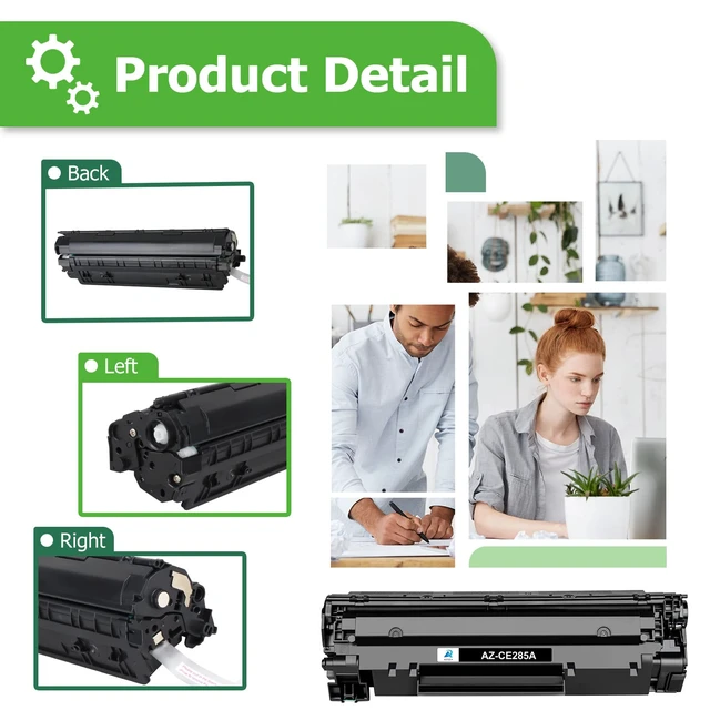 Alt view image 5 of 7 - CE285A 85A Black Toner Cartridge for HP LaserJet P1102w Ink 4 Pack Compatible for HP 85A LaserJet Pro P1102w MFP M1212nf 1102w P1100 M1217nfw M1132 M1130 M1212nf P1109w M1210 Printer
