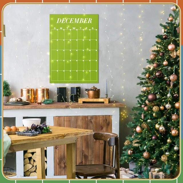 Alt view image 6 of 6 - 12 Pcs Colorful Undated Wall Calendars, Reusable Blank Yearly Planner Blank Calendar for Room, Large Size, Dry Erase Reusable Blank Undated, for Classroom Home Office Christmas
