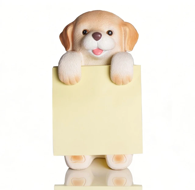 Main image of Dog Pop-Up Sticky Note Dispenser for 3x3 in Notes, Labrador Includes 100 sheets, handmade resin desk decor for office, home or classroom; gift for teachers, coworkers and dog lovers