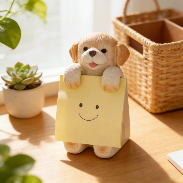 Alt view image 5 of 7 - Dog Pop-Up Sticky Note Dispenser for 3x3 in Notes, Labrador Includes 100 sheets, handmade resin desk decor for office, home or classroom; gift for teachers, coworkers and dog lovers