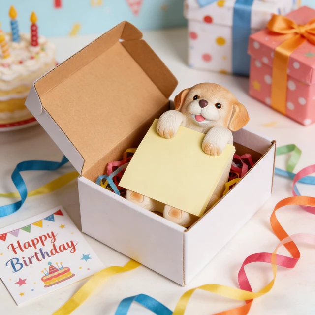 Alt view image 7 of 7 - Dog Pop-Up Sticky Note Dispenser for 3x3 in Notes, Labrador Includes 100 sheets, handmade resin desk decor for office, home or classroom; gift for teachers, coworkers and dog lovers