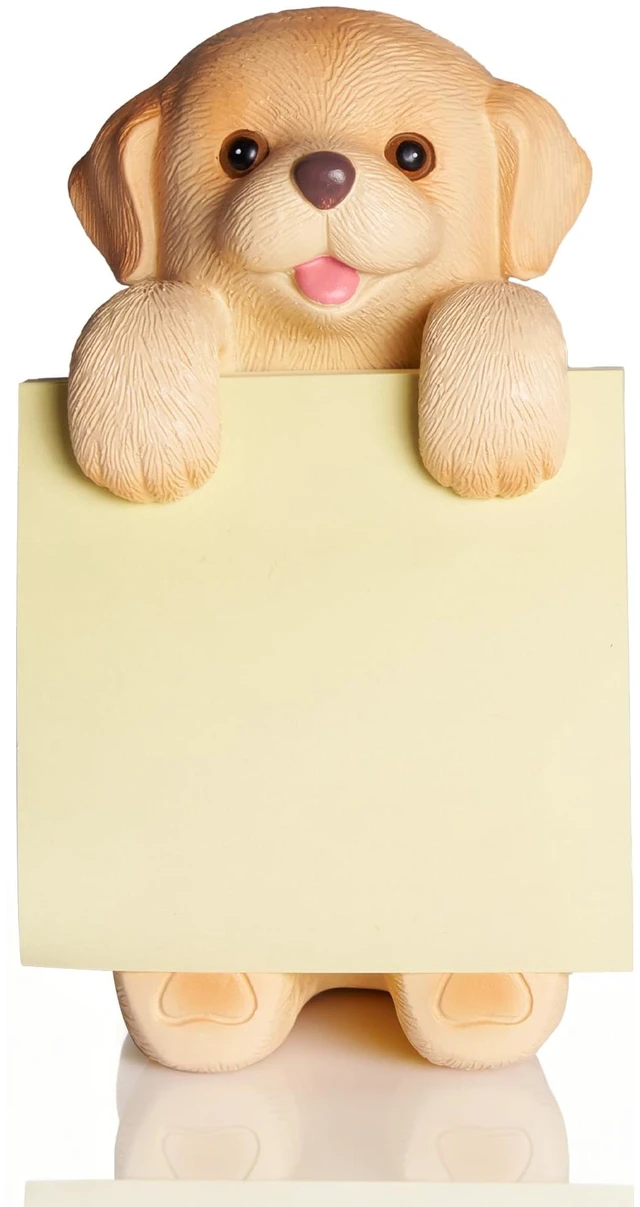 Main image of Dog Pop-Up Sticky Note Dispenser for 3x3 in Notes, Golden Retriever Includes 100 sheets, handmade resin desk decor for office, home or classroom; gift for teachers, coworkers and dog lovers
