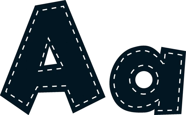 Main image of Black Stitch 4" Fun Font Letters (TCR75150)