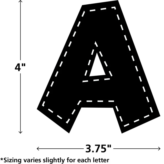 Alt view image 6 of 6 - Black Stitch 4" Fun Font Letters (TCR75150)