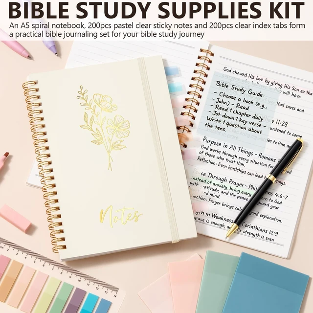 Alt view image 7 of 7 - Bible Cover Case for Women, Bible Tote Bag w/Study Supplies Journaling Kit Quilted Church Bag Carrying Cases w/ Strap, Bible Accessories w/ Highlighters Tabs, Christmas Christian Gifts for Women Mom