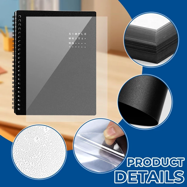 Alt view image 3 of 7 - 60 Pack 8.5x11 Inches Binding Covers and Backs Set, Letter Size Quality Un-Punched Report Covers, 30 Pcs 10mil Clear Binding Covers 30 Pcs 12mil Black Plastic Covers for Home Office