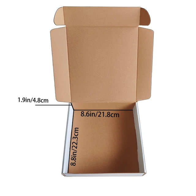Alt view image 5 of 7 - 9 x9 x2 Inch Shipping Boxes Set of 25,White Corrugated Cardboard Mailers Recycled Literature Mailer, Small Business Packaging, Mailing, Moving, Storage, Gifting, Wrapping, E-Commerce, Tuck Top