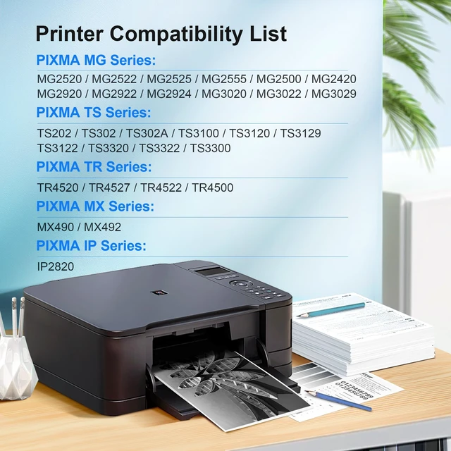 Alt view image 2 of 7 - 245XL Ink Cartridge High Capacity for Canon 245XL Black Ink, 245 XL Black Ink Cartridge Compatible with Canon Pixma TS202/MG2522/MX490/MX492/TR4520/MG2525/TS3322/TS3320/TS302/MG2520/TR4527 (2 Pack)