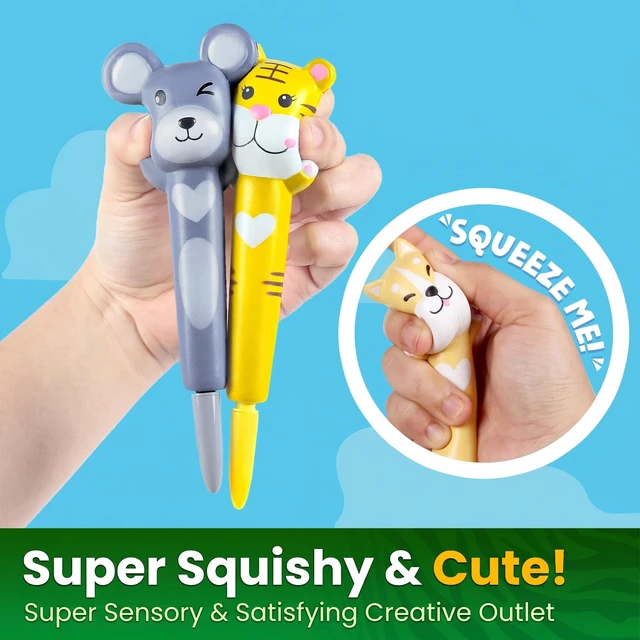 Alt view image 2 of 7 - Squishy Pens for Kids, Slow Rising Squishy Top Gel Pens, Kawaii School Supplies for Girls, Cute Fun Pens for Back to School, Trendy Squishy Stationery for School, 12 Pk Zodiac Set