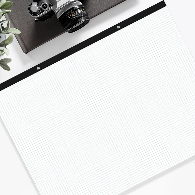 Alt view image 6 of 6 - (2-Pack) Large Engineering Graph Paper - 22" x 17" Grid Paper, 100 Sheets/200 Pages, 4"x4" Grid Pad Giant Drafting Pad Sketching Graph Paper for Engineer Architect Designer Mathematician Draftsman