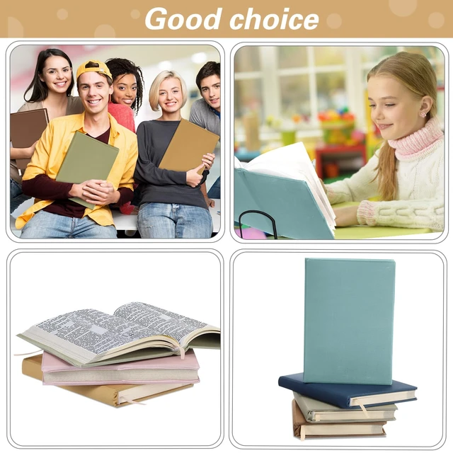 Alt view image 5 of 6 - 6 Pack Stretchable Book Covers 6-9 Inch Colored Fabric Reusable Book Protector Sleeve for Hardcovers Textbook Protection Supplies(Mixed Colors)