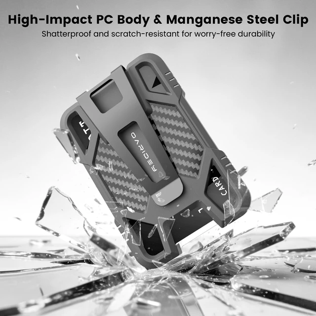 Alt view image 3 of 7 - ID Badge Holder with Lanyard, Safety Breakaway Lanyard with ID Holder, ID Card Holder with 5 Cards Capacity, Carbon Fiber Badge Wallet, Quick Release, Perfect for Work and Daily Use