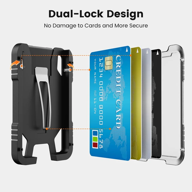Alt view image 6 of 7 - ID Badge Holder with Lanyard, Safety Breakaway Lanyard with ID Holder, ID Card Holder with 5 Cards Capacity, Carbon Fiber Badge Wallet, Quick Release, Perfect for Work and Daily Use