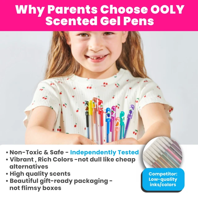 Alt view image 4 of 7 - Scented Mini Doodlers Gel Pens, Set of 20 Ages 3+, Glitter, Neon, and Pastel Scented Mini Pens for Kids and Adults, Fun Art and Stationery Supplies, Great Gift Idea