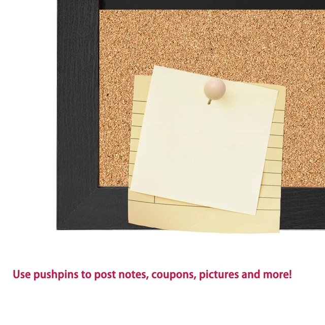 Alt view image 4 of 7 - Magnetic Chalkboard Calendar Corkboard,23.6" x 31.5"Combo Chalk Board,Black Large Combination Chalk Board & Bulletin Board,Blackboard Calendar Cork Combo Board,for School/Home/Cafe/Office