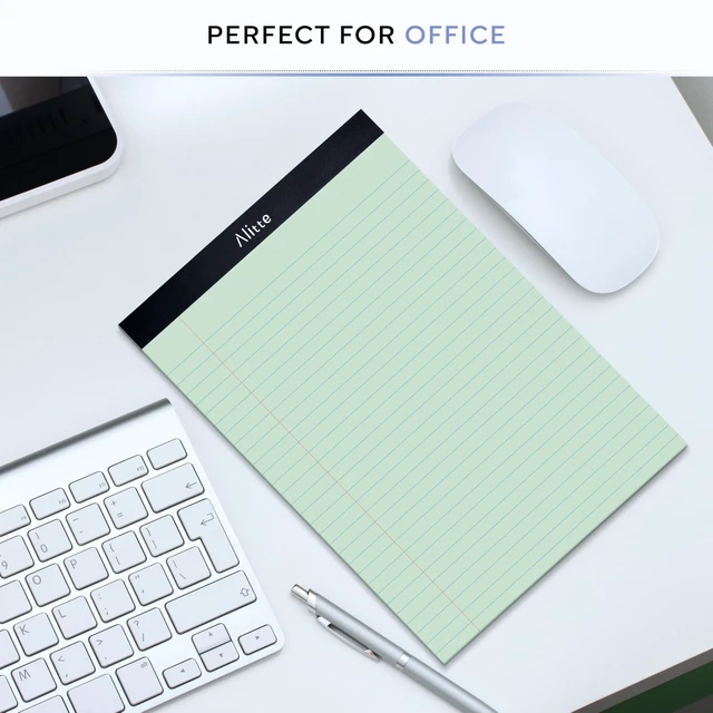 Alt view image 4 of 6 - Colored Legal Pads 8.5 x 11, Pack of 12 - Perforated Wide Ruled Writing Note Pads - Premium Thick Paper, No Ink Bleeding - Lined Legal Pad For Home, Office, School, Business - 50 Sheets