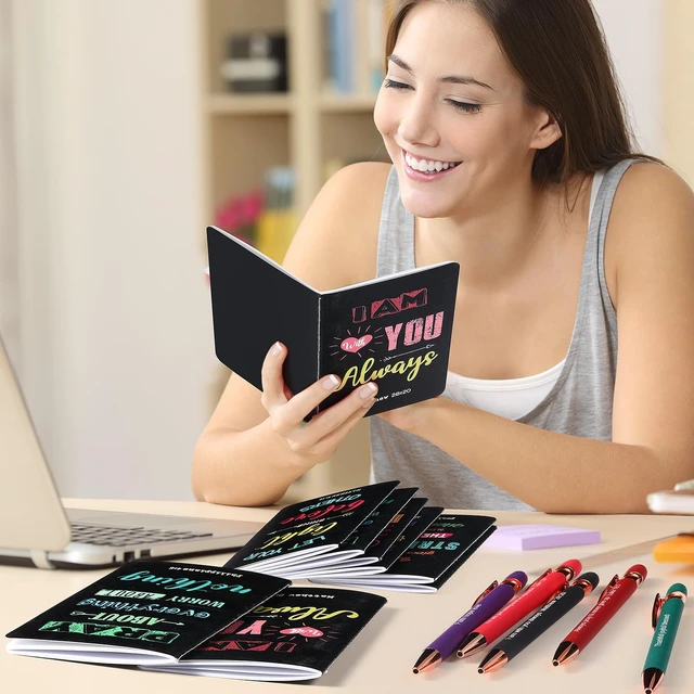 Alt view image 7 of 7 - 32 Pcs Mini Notebooks with Pens Adults Party Favors, Prayer Small Inspirational Bible Journals With Pens Bulk, Scripture Pocket Notepad Gift for Church, Pastor, Bible Study Faith Event
