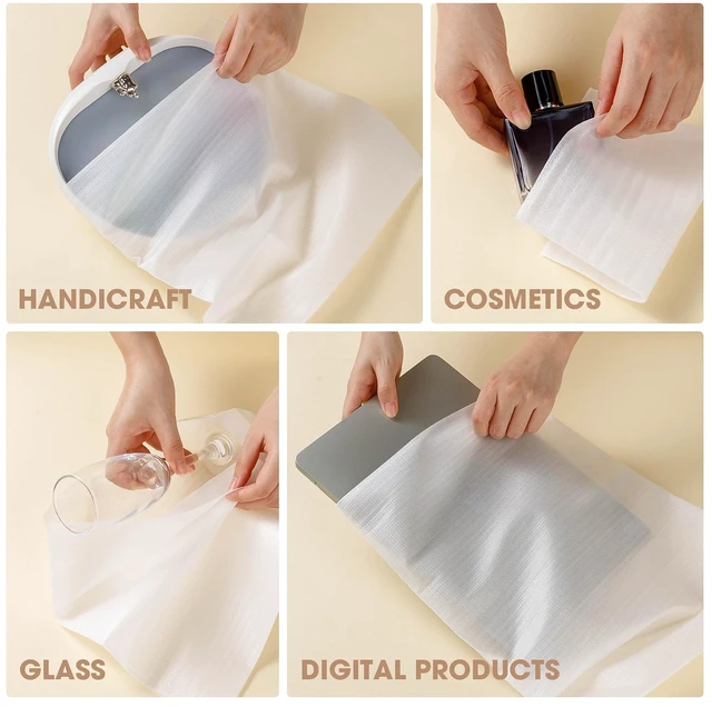Alt view image 7 of 7 - 300 Pack 4''x6'' Cushion Foam Pouches,Small Packing Foam Pouches for Moving Shock-proof,Waterproof Cushioning Foam Wrap Pouches to Protect Glasses,Cosmetics,Cups and Dishes, Moving Supplies for Dishes