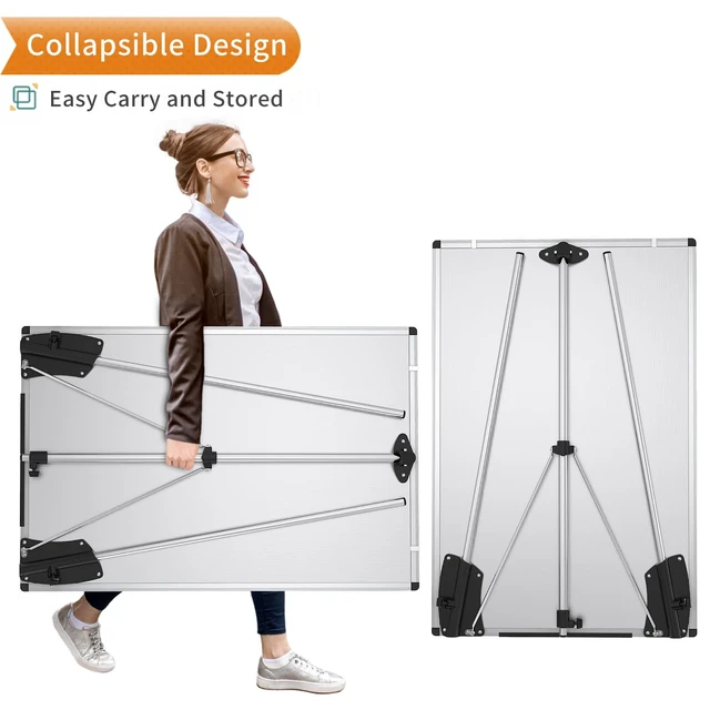 Alt view image 4 of 7 - Magnetic Easel Whiteboard, 36 x 24 Inches, Height Adjustable Stand 3' x 2' Portable Tripod Dry Erase Board with Flipchart Stand, Includes Marker Tray, for Office, Home and School