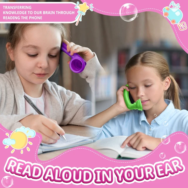 Alt view image 6 of 7 - 30 Pcs Reading Phones for Classroom Reading Phone Bulk Auditory Feedback Speech Therapy Tools for Kids Fluency and Pronunciation Hear Myself Sound Phones Back to School Supplies