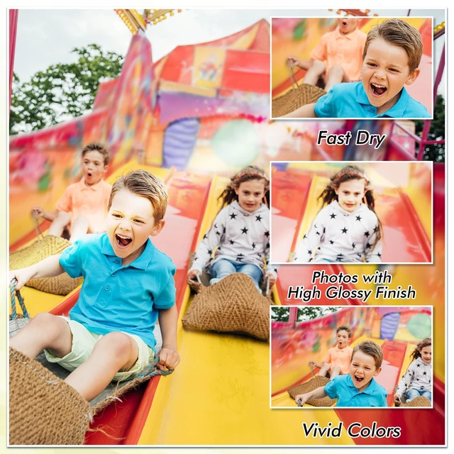 Alt view image 4 of 7 - Glossy Inkjet Photo Paper Thick 13X19 Inches 100 Sheets 54lb Picture Paper for Inkjet Printer Use Dye Ink for Family Photos 200gsm