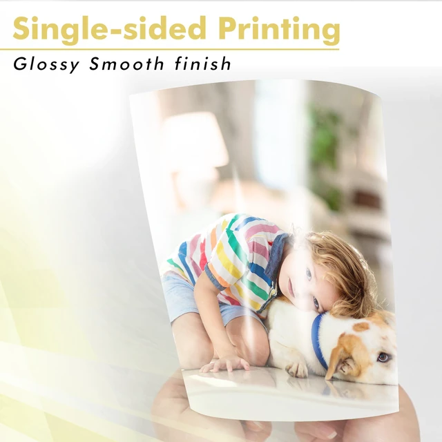 Alt view image 5 of 7 - Glossy Inkjet Photo Paper Thick 13X19 Inches 100 Sheets 54lb Picture Paper for Inkjet Printer Use Dye Ink for Family Photos 200gsm