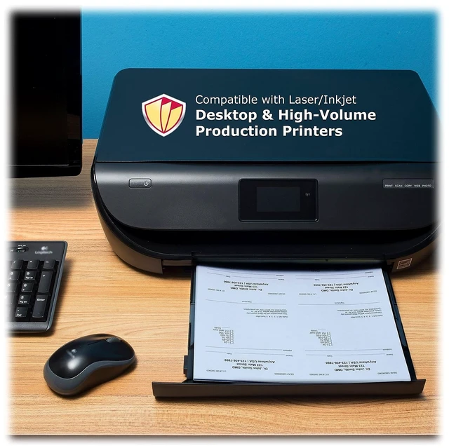 Alt view image 2 of 7 - Medical Security Papers, 24 lb Bond Weight, 8.5 x 11, Blue, 500/Ream