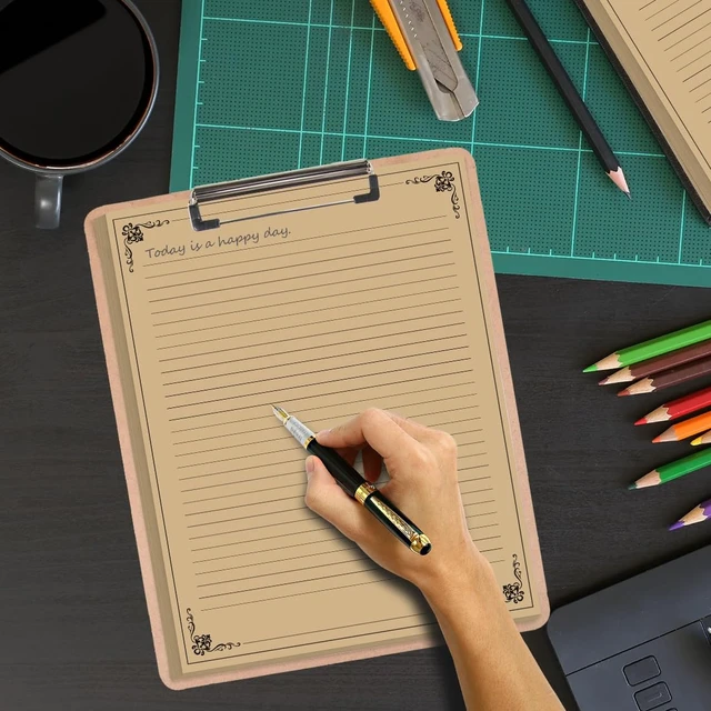 Alt view image 4 of 7 - (3-Pack) Vintage Lined Paper - 150 Sheets Stationary Paper for Writing Letters, 100gsm, Stationery for Writing Letters, Invitations, Stationery Writing Papers, 8.5'' x 11'', Brown