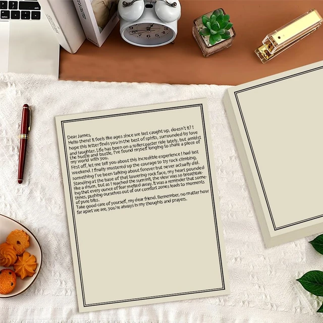 Alt view image 2 of 7 - (3-Pack) Stationery Paper for Letter Writing - 150 Sheets Black Border Design Stationery Paper, 8.5" x11" Writing Paper