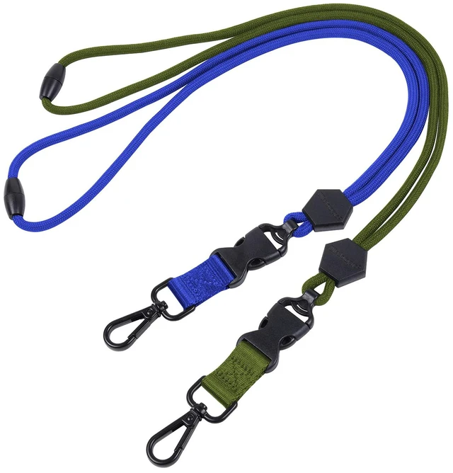 Main image of 2 Pack 23" Lanyard with Safety Breakaway Buckle - Blue,Army Green Durable Heavy Duty Neck Lanyard, with Detachable Buckle and Metal Hook, for ID Card Badge Holder and Keys