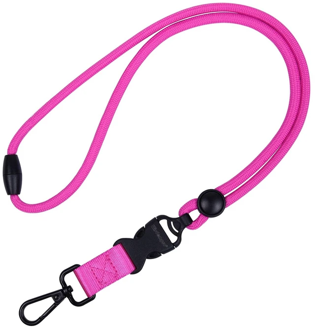 Alt view image 2 of 7 - 2 Pack 21" Lanyard with Safety Breakaway Buckle - Hotpink, Purple Durable Heavy Duty Neck Lanyard, with Detachable Buckle and Metal Hook, for ID Card Badge Holder and Keys