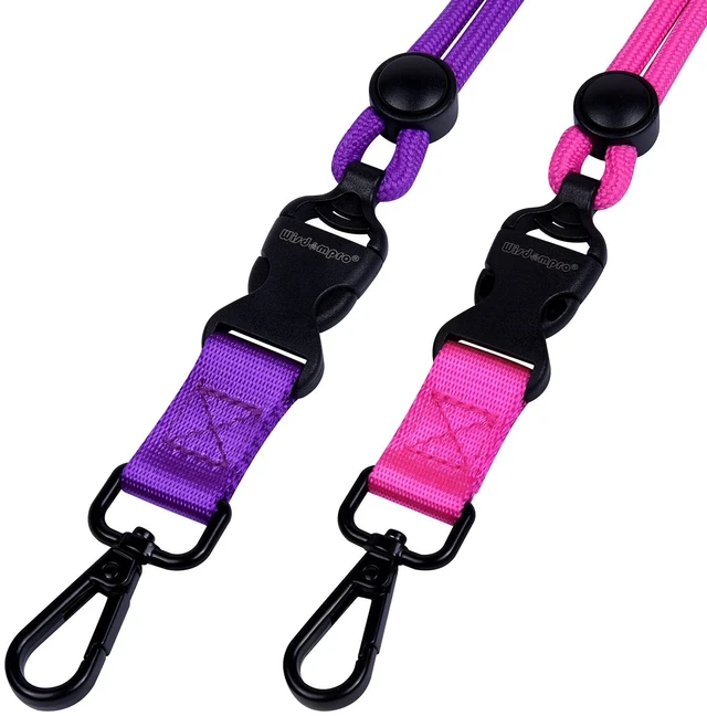 Alt view image 6 of 7 - 2 Pack 21" Lanyard with Safety Breakaway Buckle - Hotpink, Purple Durable Heavy Duty Neck Lanyard, with Detachable Buckle and Metal Hook, for ID Card Badge Holder and Keys