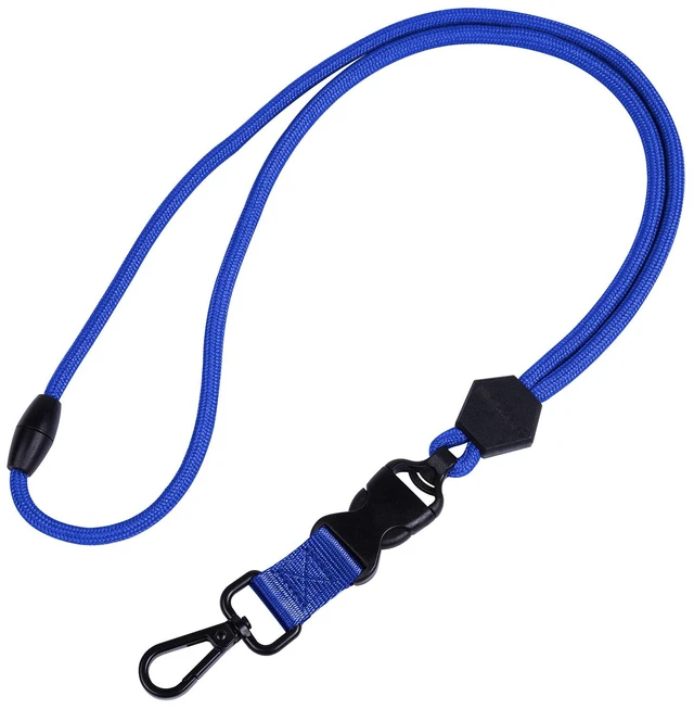 Alt view image 2 of 7 - 2 Pack 23" Lanyard with Safety Breakaway Buckle - Blue,Army Green Durable Heavy Duty Neck Lanyard, with Detachable Buckle and Metal Hook, for ID Card Badge Holder and Keys