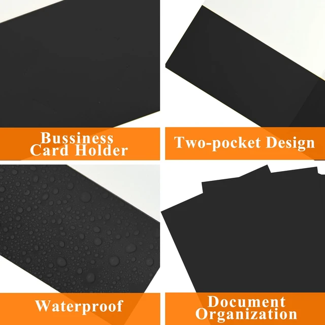 Alt view image 3 of 6 - 25Pcs Black Two-Pocket Heavyweight File Folder,Letter Size,Paper File Folder for School Office Home Bussines