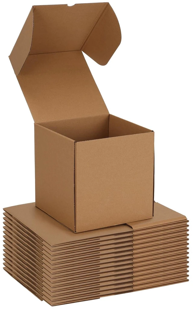 Main image of 8x8x8 Shipping Boxes, 15 Pack Brown Kraft Folding Mailer Boxes, 3-Ply Corrugated Cardboard Cube Box Mailers for Small Business Packaging, Mailing & Gifts