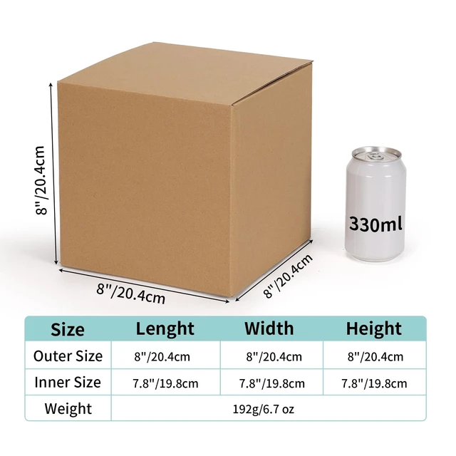 Alt view image 2 of 7 - 8x8x8 Shipping Boxes, 15 Pack Brown Kraft Folding Mailer Boxes, 3-Ply Corrugated Cardboard Cube Box Mailers for Small Business Packaging, Mailing & Gifts