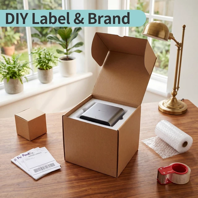 Alt view image 6 of 7 - 8x8x8 Shipping Boxes, 15 Pack Brown Kraft Folding Mailer Boxes, 3-Ply Corrugated Cardboard Cube Box Mailers for Small Business Packaging, Mailing & Gifts