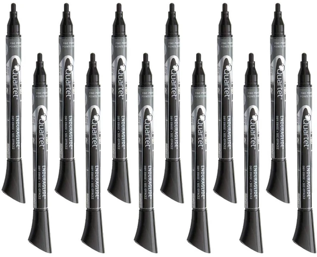 Main image of Dry Erase Markers, Whiteboard Markers, Fine Tip, EnduraGlide, Black, 12 Pack (5001-13M)