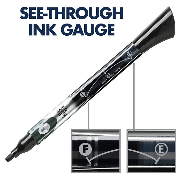 Alt view image 6 of 7 - Dry Erase Markers, Whiteboard Markers, Fine Tip, EnduraGlide, Black, 12 Pack (5001-13M)