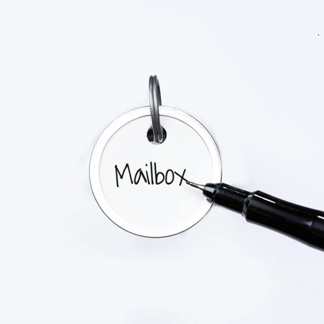 Alt view image 3 of 7 - Metal Rim Key Tags, 1.25" Diameter Tag, Metal Split Ring, White, 50 Tags (11025) 2 Pack
