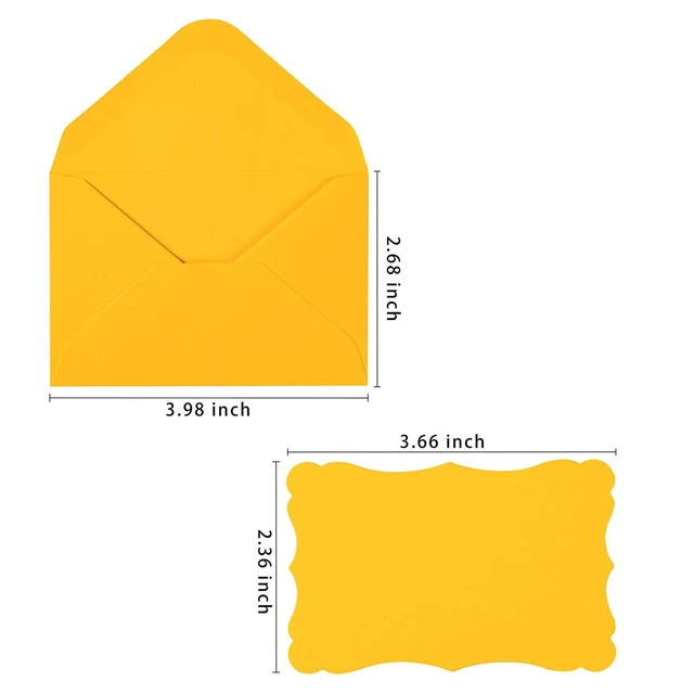 Alt view image 2 of 7 - 100 Pack Mini Envelopes with Blank Note Cards Multicolored 10 Colors 4 x 2.7 Inches Envelopes, Self-Adhesive, Small Business Card