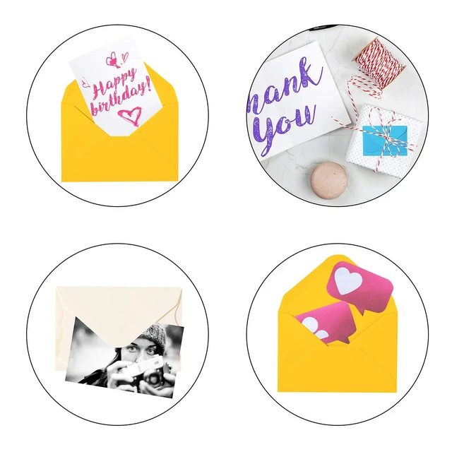 Alt view image 6 of 7 - 100 Pack Mini Envelopes with Blank Note Cards Multicolored 10 Colors 4 x 2.7 Inches Envelopes, Self-Adhesive, Small Business Card