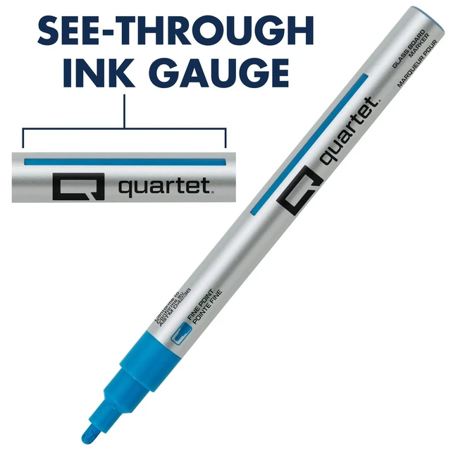 Alt view image 6 of 7 - Dry Erase Markers, Glass Whiteboard Markers, Fine Tip, Assorted Neon Colors, 6 Pack (79558Q)