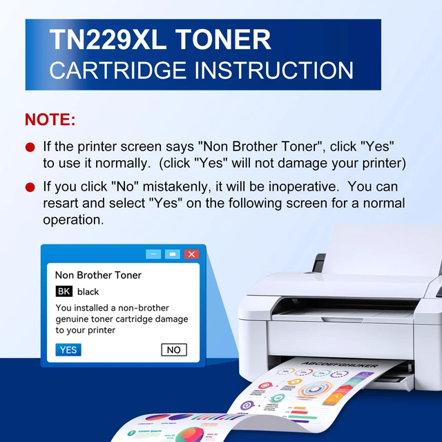 Alt view image 5 of 7 - TN229XL Black TN229XLBK MFC-L3780CDW Compatible for Brother TN229XL TN229 Work for Brother MFC-L3720CDW HL-L3280CDW HL-L3300CDW HL-L3220CDW MFC-L3765CDW HL-L3295CDW Printer TN229BK TN 229XLBK, 2 Pack