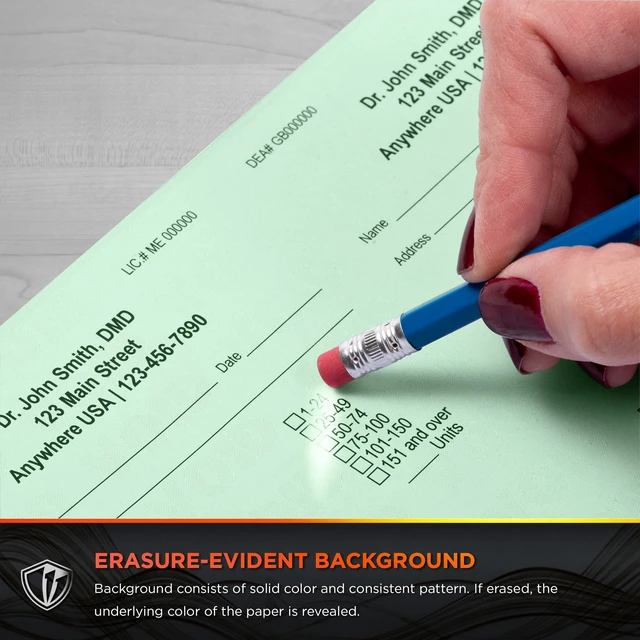 Alt view image 4 of 7 - Medical Security Papers, 24 lb Bond Weight, 8.5 x 11, Green, 500/Ream