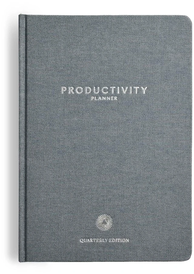 Main image of 3-Month Productivity Planner Tools for Time-Management and Mindfulness, Tear-Out To-Do List, A5 Undated Quarterly Planner, Gray
